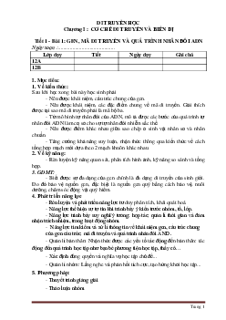 Giáo án sinh học 12 phương pháp mới