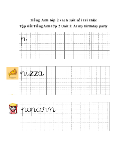 Tập viết Tiếng Anh lớp 2 Unit 1: At my birthday party | Global Success