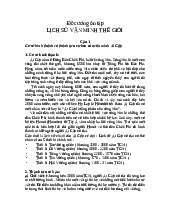 Tài liệu Đề cương môn Lịch sử văn minh thế giới | Đại học Văn hóa Hà Nội