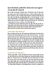 Sự hình thành, phát triển nhân cách con người và các yếu tố chi phối