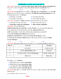 Chuyên đề lý thuyết tổng hợp hữu cơ hóa học 12 (có lời giải)