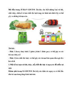 Giải SGK Giáo dục công dân 8 bài 9: Phòng ngừa tai nạn vũ khí, cháy, nổ và các chất độc hại | Cánh diều