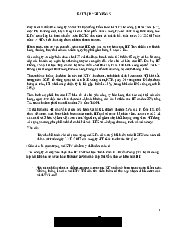 Bài tập Chương 5 môn Kiểm toán tài chính | Đại học Kinh tế Quốc dân