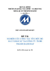 NGHIÊN CỨU CÔNG TÁC TỔ CHỨC BỘ MÁY NHÂN SỰ TẠI CÔNG TY TNHH THÀNH DANH ĐẠT
