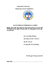 “Quan điểm biện chứng duy vật về phương thức của sự phát triển và ý nghĩa của việc nghiên cứu quan điểm đó  trong nghiên cứu, học tập của sinh viên” | Bài tập lớn môn triết học mác - lênin