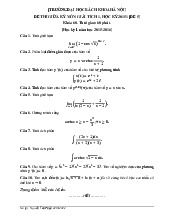 Đề thi giữa kỳ học phần Giải tích 1 năm 2024 - 2025 | Đại học Bách Khoa Hà Nội