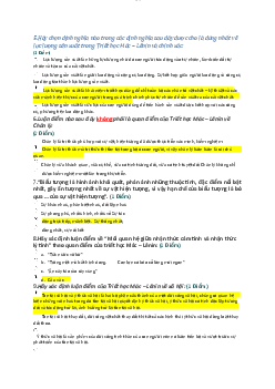 Đề Triết Chương 23 - Triết Học | Trường Đại học Giao thông Vận tải