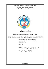 Nhận thức cá nhân về đường lối kháng chiến chống Mỹ 1965-1975 | Bài tập lớn môn Lịch sử đảng cộng sản Việt Nam