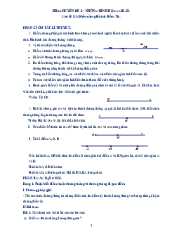 Tài liệu dạy thêm – học thêm chuyên đề điểm nằm giữa hai điểm, tia