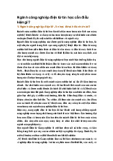 Ngành công nghiệp điện tử tin học cần điều kiện gì?