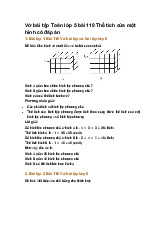 Vở bài tập Toán lớp 5 bài 110 Thể tích của một hình có đáp án