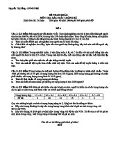 Đề xác suất thống kê tham khảo