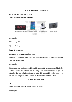 Tin học 10 Bài 2: Vai trò của thiết bị thông minh và tin học đối với xã hội - Kết nối Tri Thức