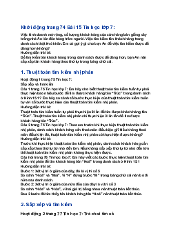 Giải SGK Tin học 7 Bài 15: Thuật toán tìm kiếm nhị phân| Kết nối tri thức