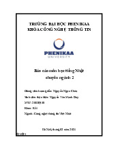 Báo cáo môn học Tiếng Nhật chuyên ngành 2 | Trường Đại học Phenikaa | Ngành Công nghệ thông tin Việt Nhật