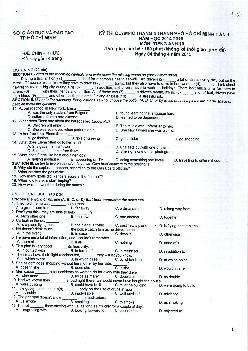 Kỳ thi OLYMPIC truyền thống 30-4 TP Hồ Chí Minh lần 1 năm 2015 môn Tiếng Anh 10 - Đề thi chính thức