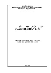 Tài liệu học tập Quản trị nhân lực | Đại học Kinh tế kỹ thuật công nghiệp
