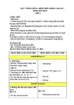 Bài 7 Giáo án buổi 2 Toán 1 | Kết nối tri thức với cuộc sống (HK1)