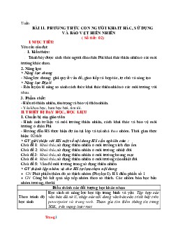 Giáo án môn Địa Lí Lớp 7 cánh diều học kỳ 2