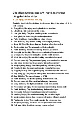 Các động từ theo sau là V-ing và to V trong tiếng Anh kèm ví dụ