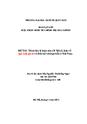 Quy luật giá trị và tác động của nó đến nền kinh tế thị trường ở Việt Nam | Đại học Kinh Tế Quốc Dân