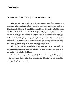 Bài Tập Lớn: tính toán sức kéo của ô tô con | Lý thuyết ô tô | Đại học Khoa học Xã hội và Nhân văn, Đại học Quốc gia Thành phố HCM