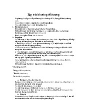 Đề cương môn Lập trình hướng đối tượng - Trường Đại học lao động -  xã hội
