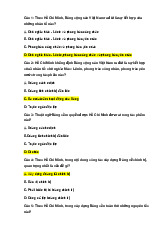 Đề cương môn Tư tưởng Hồ chí minh - Trường Đại học lao động -  xã hội