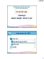 Bài giảng Chương 6: Ràng buộc toàn vẹn môn Cơ sở dữ liệu | Trường Đại học Thủ Dầu Một