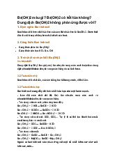 Ba(OH)2 màu gì? Ba(OH)2 có kết tủa không? Dung dịch Ba(OH)2 không phản ứng được với?