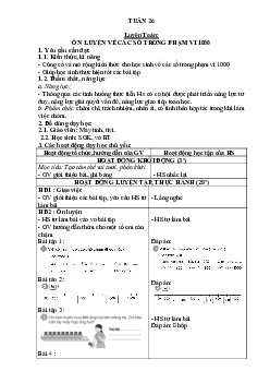 Giáo án buổi 2 Toán 2 sách Cánh diều (Cả năm) | Tuần 26
