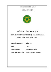 Thiết kế thiết bị mở khóa cửa bằng cảm biến vân tay Đồ án tốt nghiệp - Học viện nông nghiệp Việt Nam
