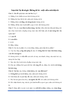 Soạn bài | Tự đánh giá: Hoàng tử bé - một cuốn sách diệu kì Ngữ Văn 8 | Cánh diều
