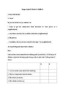 Giải Tiếng Anh 6 Unit 4: Skills 2 | Global Success