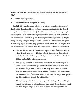 Phân tích phát biểu “Bao bì đươc coi là thành phần thứ 5 trong Marketing  Mix.”