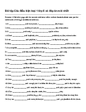 Bài tập Câu điều kiện loại 1 lớp 6 có đáp án mới nhất