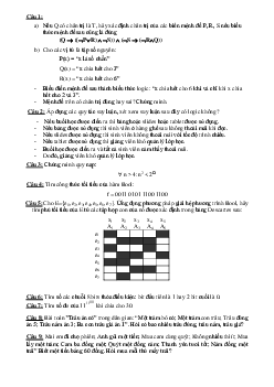Đề thi môn Toán rời rạc | Đại học Cần Thơ
