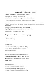 Đáp án Viết – Tiếng Anh 5 – EN37 - Khoa Tiếng Anh | Đại học Mở Hà Nội