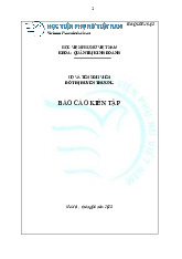 Báo cáo kiến tập kinh tế môn Quản trị kinh doanh | Học viện Phụ nữ Việt Nam