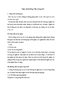 Soạn văn 6:  Soạn bài Thực hành tiếng Việt trang 92  | Ngữ văn 6 | Kết nối tri thức