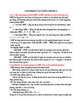 CÂU HỎI ÔN TẬP VĨ MÔ CHƯƠNG 1 -  Môn Kinh tế vĩ mô - Đại Học Kinh Tế - Đại học Đà Nẵng