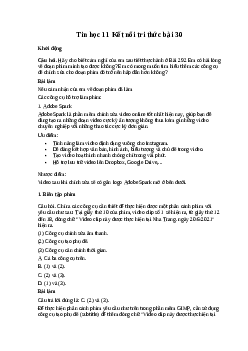Giải bài 30: Biên tập phim | Tin học 11 Kết nối tri thức