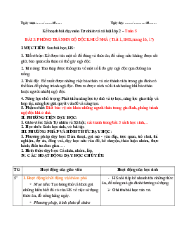 Giáo án Tự nhiên và xã hội 2 sách Chân trời sáng tạo (Cả năm)| Bài 3