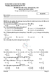 Đề giữa kì 2 Toán 10 năm 2024 – 2025 trường THPT Nguyễn Chí Thanh – Tây Ninh có đáp án