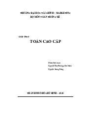 Giáo trình toán cao cấp | Trường đại học Tài chính - Marketing