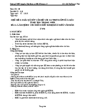 Giáo án Làm văn với ngôn ngữ đánh dấu siêu văn bản | Tin học 12