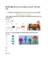 Bộ đề thi giữa học kì 1 môn Toán lớp 1 năm 2024 - 2025 (Sách mới)