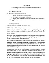 Tài liệu học tập chương 1 giới thiệu chung về nghiên cứu khoa học | Phương pháp nghiên cứu khoa học
