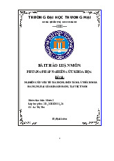 Nghiên cứu các yếu tố tác động đến tâm lý thích mua hàng “ngoại” của  khách hàng tại Việt Nam | Bài thảo luận Phương pháp nghiên cứu khoa học