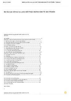 Bài tiểu luận kết thúc học phần Giới thiệu ngành Kinh tế vận tải biển